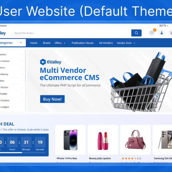 6valley v15.3 - Multi-Vendor E-commerce - Complete eCommerce App