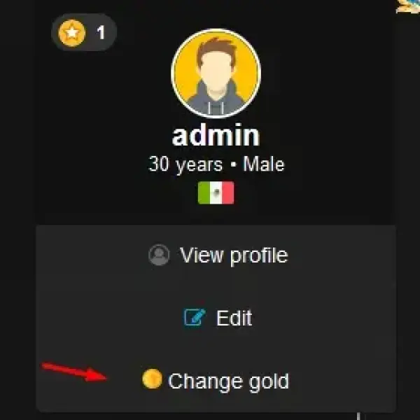 Admin Change gold
